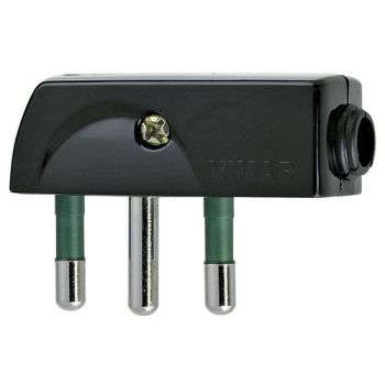 Stecher 2P-plus-E 16A SPA17 90?-plug black vimar Plugs and socket outlets 00207