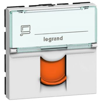 Legrand Mosaic Rj45 Cat6 Ftp Mosaic Orange Shutter Legrand 076523