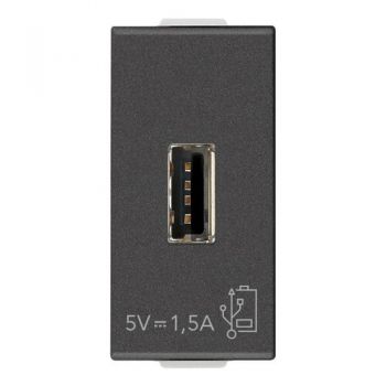 Incarcator USB 5V 1,5A 1 Modul carbon matt Vimar Neve UP 09292.CM